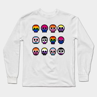 LGBTQ+ flags skulls Long Sleeve T-Shirt